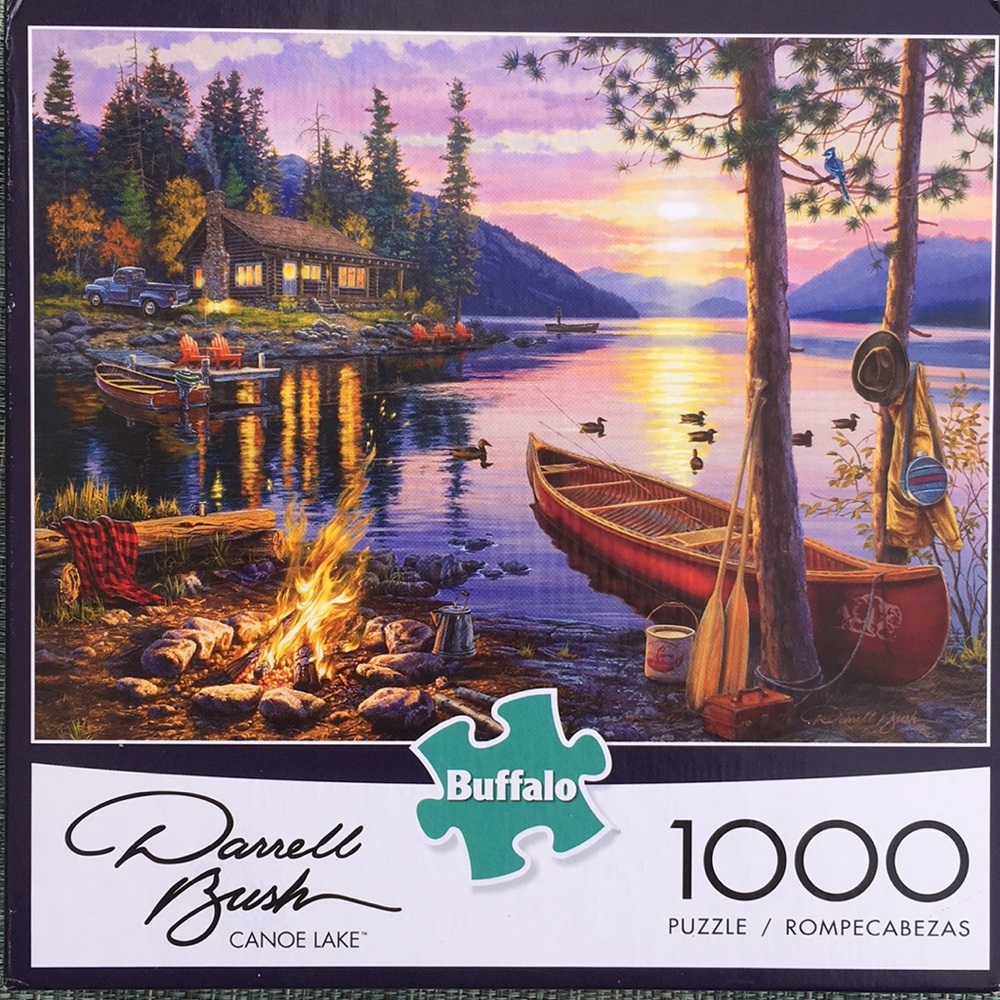 🌺SOLD🌺Puzzle -1000 piece Canoe Lake puzzle
